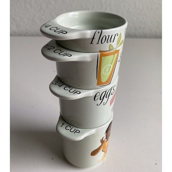 Disney Epcot International Food Wine Festival Tiana Measuring Cup Set Of 4 NEW - Picture 3 of 11